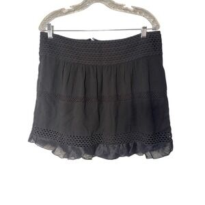 Isabel Marant Women's Black Linen Blend Mini Skirt Size 42